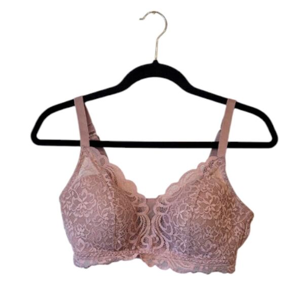 Bali Mauve Wireless Lace Braletter Size M - Picture 1 of 6